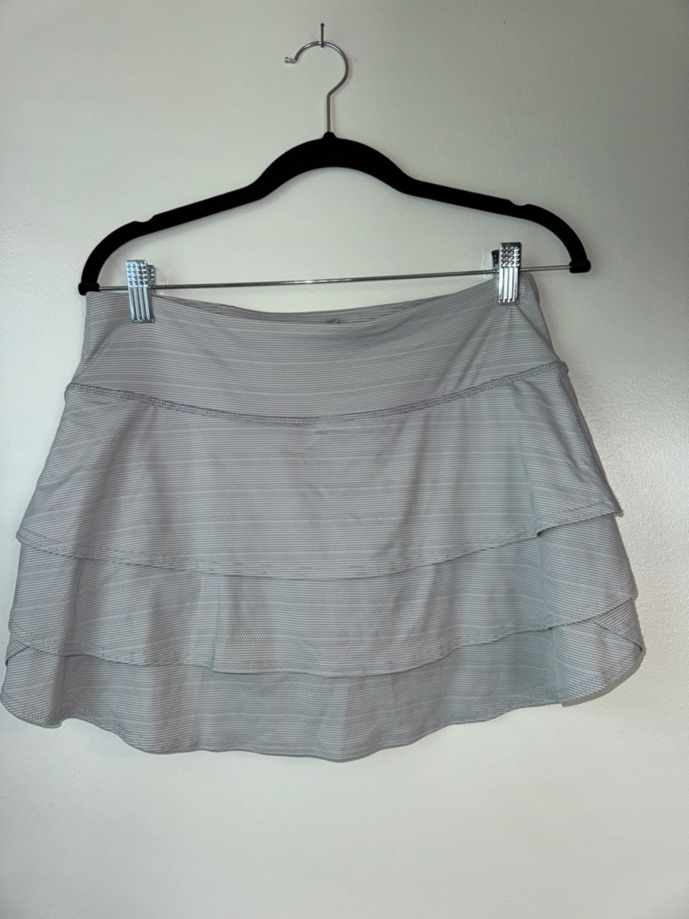 Athleta Light Gray Tiered Skirt